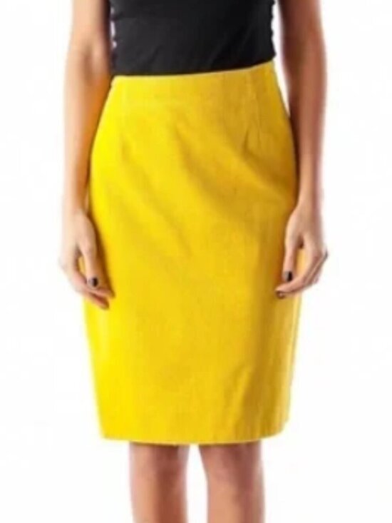 Maeve Dresses & Skirts - Maeve by Anthropologie Mustard Yellow Corduroy Super Wale Skirt size 6
